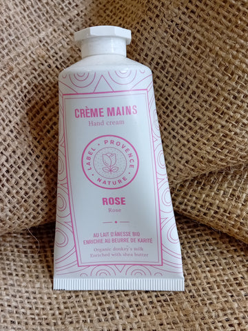 Crème mains au lait d'ânesse Bio et Rose