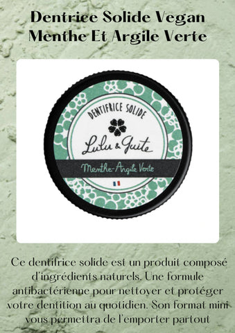 Dentifrice solide Menthe/Argile verte