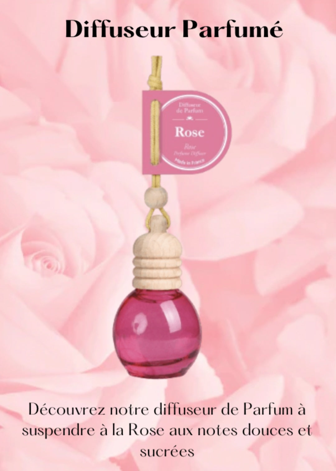 Diffusseur de parfum 10ml Rose