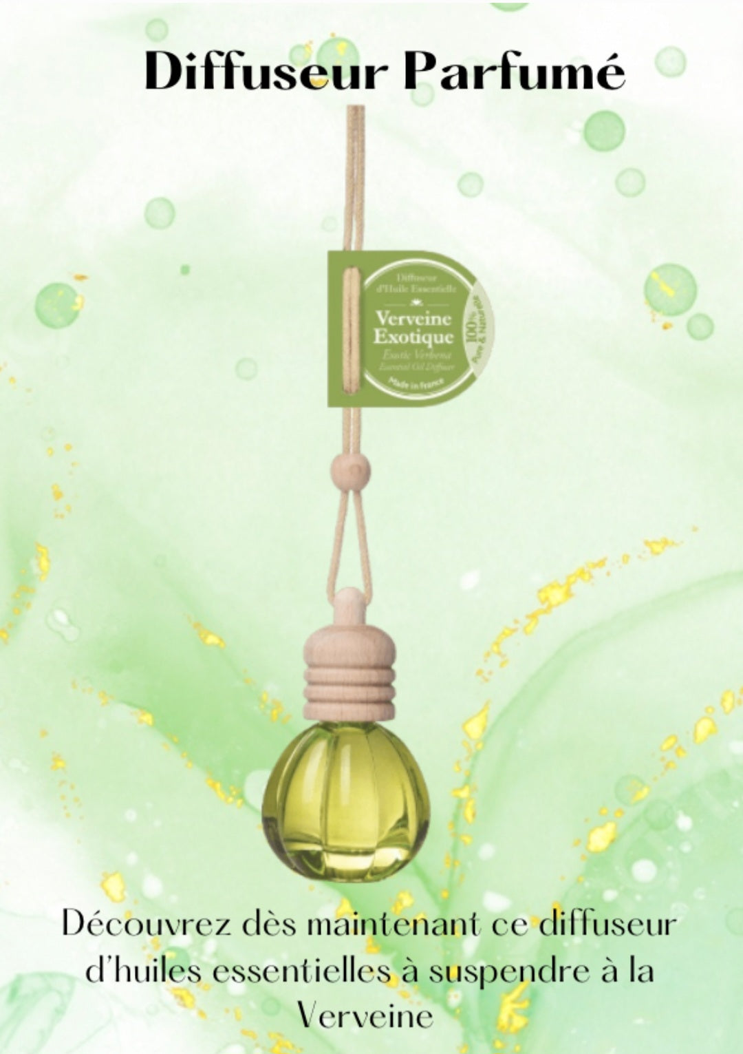 Diffusseur d'huiles essentielle 12ml Verveine Exotique.